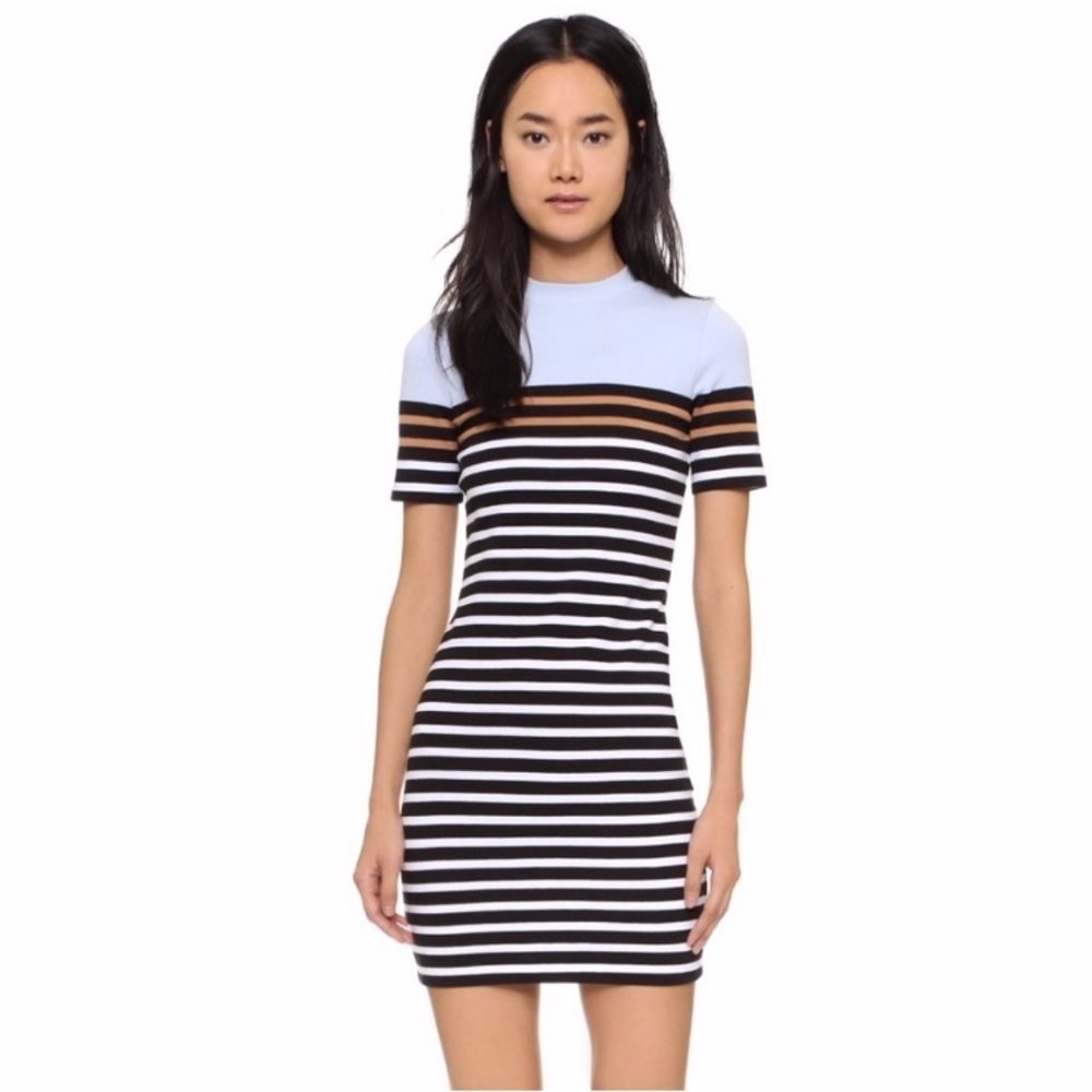 T By Alexander Wang || Engineered Stripe T-Shirt … - image 2